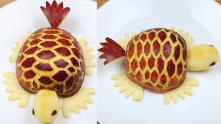 Fruit decoration ideas | How To Make Apple Tortoise | Fruit and Vegetable Carving