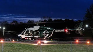 N506MT - Bell 407GXP RegionalOne Air Medical lifting from Newberry Regional Medical Center