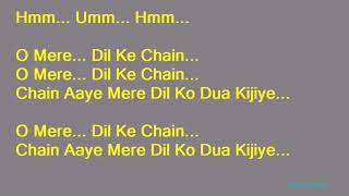 O Mere Dil Ke Chain || Kishore Kumar Full Hindi with Lyrics ||