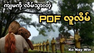 ကျမကိုလိမ်သွားတဲ့ PDF လူလိမ်တယောက် - Ko Nay Win