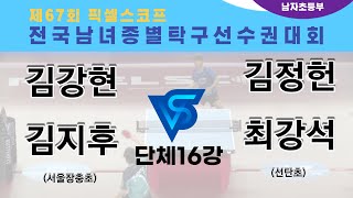 제67회픽셀스코프종별대회 김강현,김지후(서울장충초)  VS 김정헌,최강석(선단초)