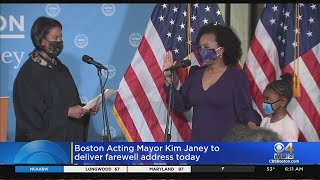 Acting Boston Mayor Kim Janey To Deliver Farewell Address Wednesday