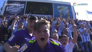 Gol de penalti de Cop (1-1) en el Málaga CF - RCD Espanyol