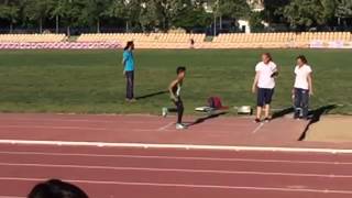 Long jump 9 years old kid 13.51 feet (4.12 mts) slow motion