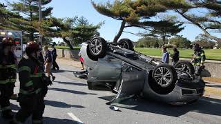 Auto Accident with Overturned Vehicle - Merrick Rd. \u0026 Ocean Ave, Lynbrook NY