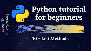 Python Tutorial for Beginners 2020 - List Methods