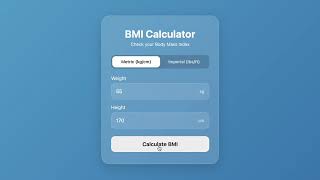 How To Create BMI Calculator With HTML, CSS & JavaScript