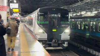 E257系5000番台OM–91編成　特急踊り子62号東京行き新橋駅高速通過