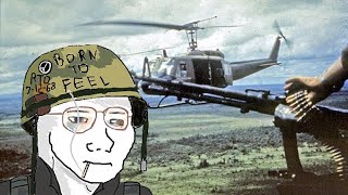 Paranoid but you are a UH-1 Huey door gunner prepping the LZ
