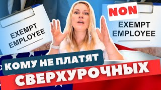 Кто не получает доплат за overtime в США? 2 вида работников в США  | Зарплата или  оплата по часaм