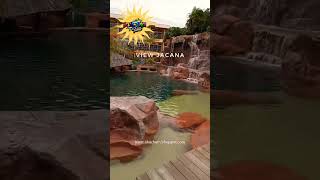 View of the swimming pool at Jacana Amazon Wellness Resort in Paramaribo