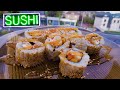 Recette EXPRESS des Sushis aux Crevettes, Fromage et 3 Poivrons