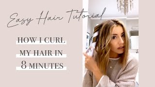 How I Curl My Hair in 8 Minutes with the T3 Curling Iron | My Everyday Hair Tutorial