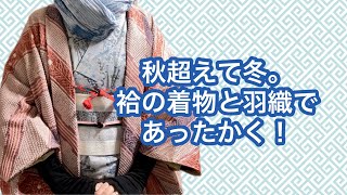 【10/24りはる】寒すぎるので袷の大島紬でランチに行くよ【普段着物】