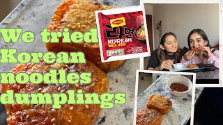 We made New KOREAN Maggi Noodles Dumplings | Sharma Sisters | Tanya Sharma | Krittika M Sharma