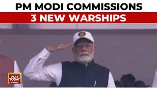 Big Boost To Indian Navy: PM Modi Commissions 3 Naval Combatants In Mumbai, Boosts Maritime Security