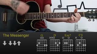 Linkin Park - The Messenger | Easy Guitar Lesson Tutorial with Chords/Tabs and Rhythm