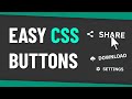 Styling Transparent Icon Buttons with HTML & CSS - Web Design Tutorial