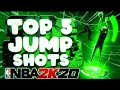 TOP 5 BEST JUMPSHOTS IN NBA 2K20! HOW TO GREEN 100% OF ALL YOUR SHOTS!