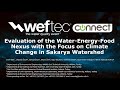 24 Hours of Water: Evaluation of Water-Energy-Food Nexus with the Focus on Climate Change in Turkey