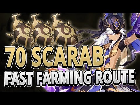Scarab 70 Locations FAST FARMING ROUTE TIMESTAMPS  Genshin Impact 3.1