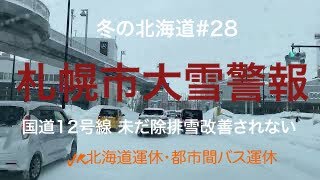 冬の北海道 #28 札幌市 大雪警報発令中  2022.2.22 Heavy snow warning issued Sapporo Hokkaido