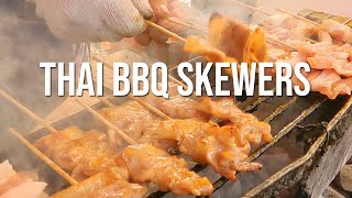 Thai BBQ Pork Skewers Recipe – Moo Ping – Thai Street Food TH