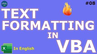 Text Formatting in #Excel VBA🔥 | Beginners tutorial in English | #Macro MasterMind – 08