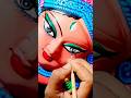 Durga face painting 🎨 how to colour painting durga 🎨#durgapuja #shorts #agomoni #trending #art