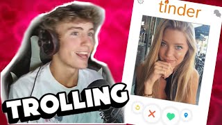 using Tinder for the FIRST TIME! (Trolling Girls)