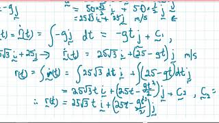 Vector Calculus Projectile Motion 2