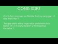 Comb Sort | GeeksforGeeks