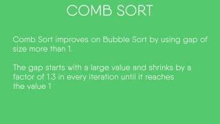 Comb Sort | GeeksforGeeks