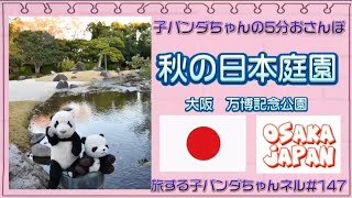 ※147 子パンダちゃんの5分おさんぽ「万博記念公園の日本庭園」(大阪)編【旅する子パンダちゃん】