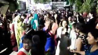 Garba outside Jignesh Mevani's home