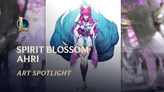 Spirit Blossom Ahri - Spirit Bonds: Art Spotlight | League of Legends