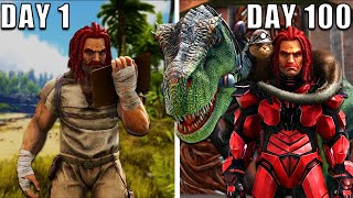 I Survived 100 Days on The Island in ARK: Survival Evolved