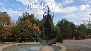 METU 4K - Campus Walking Tour on a Sunny Autumn Day