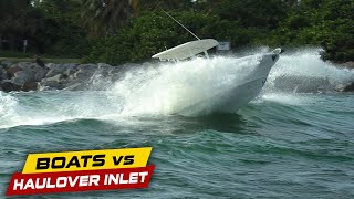 BOAT TAKING A POUNDING AT HAULOVER! | Boats vs Haulover Inlet