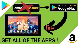 How to Download Google Play Store on Amazon Fire Tablet | No Computer (2021)