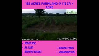 1.20 Acres Farmland, BT Road, Black Soil, Budhera V, Munipally M, Sangareddy Dist, 1.15 CR Per Acre.