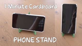 DIY 1-Minute Cardboard Phone Stand (no Glue)
