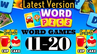 WORD PICS WORD GAME level 11 12 13 14 15 16 17 18 19 20