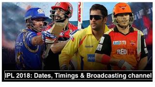IPL 2018: Dates, opening ceremony, match timings, broadcasting channel