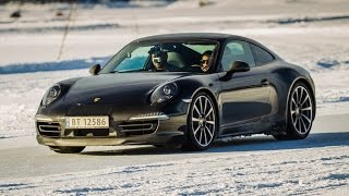 Porsche 911 Carrera 4S on Ice \u0026 Snow - Golsfjellet Norway