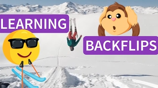 Ski BackFlips learning compilation (100% back flips)