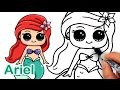 How to Draw Mermaid Ariel Cute and Easy