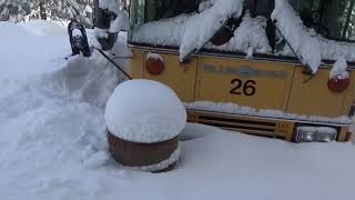 School Bus Cabin Conversion Winter 2020 in the Blue Mountains