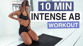 10 MIN INTENSE AB WORKOUT | At Home, No Equipment