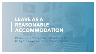 ADA Training for Managers - Excerpt Session B Reasonable Accommodation